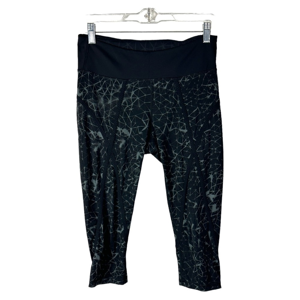 Lululemon Pedal Pace Crop Star Crushed Black Size 8